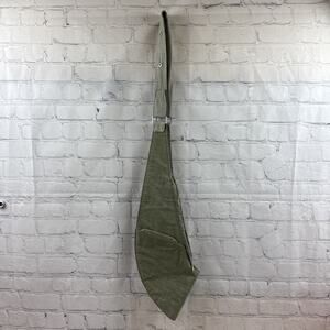 SASH Crossbody Shoulder Bag Green Multiple Zip Pockets Wide Strap